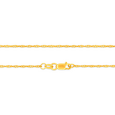 22K Gold Kids Thin Disco Chain - 14.75"